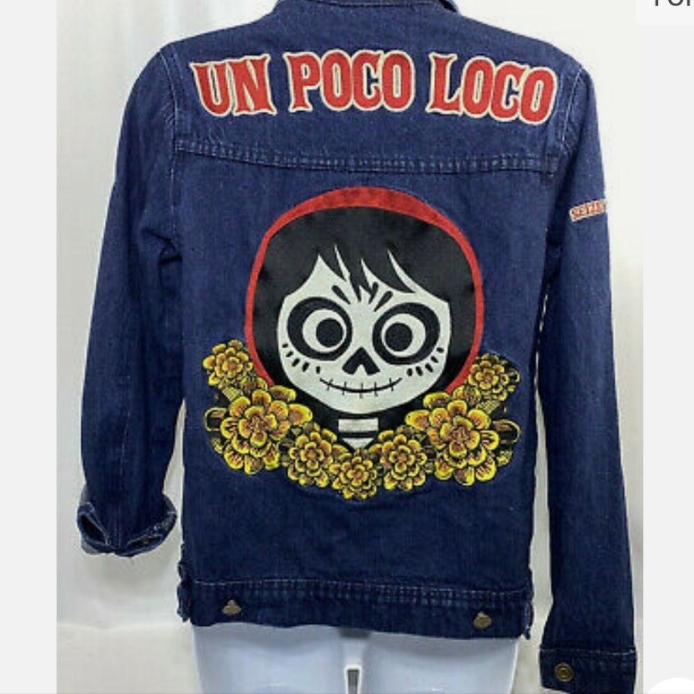 Cakeworthy Disney Pixar COCO 2XL Jean Jacket Miguel Dante Hector Un Poco Loco